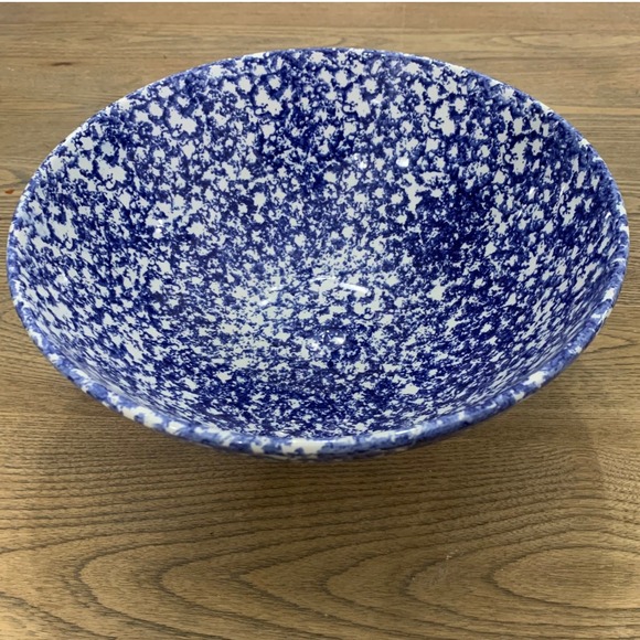 La Primula S.R.L. Other - La Primula SRL Italy Cobalt Blue Spongeware Splatter Serving Bowl